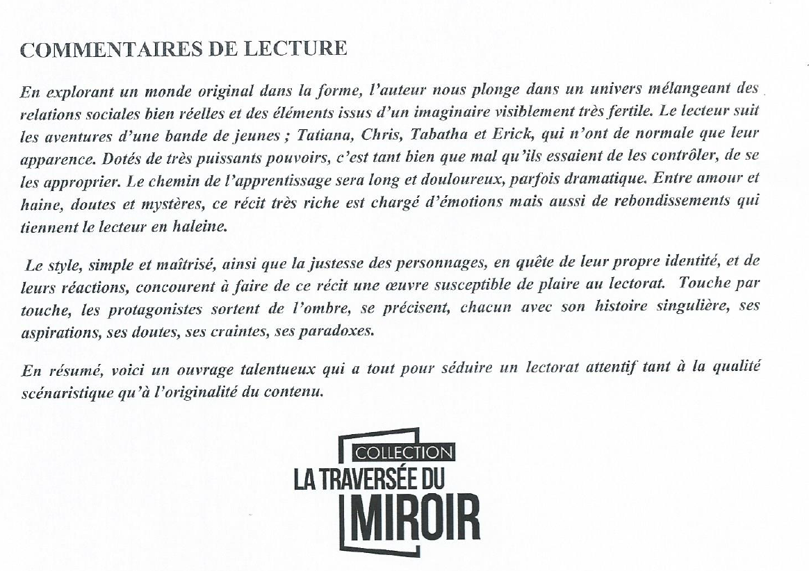 avis comité de lecture